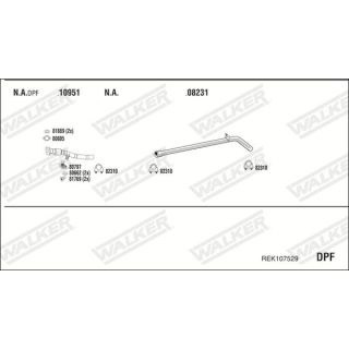 Išmetimo sistema WALKER REK107529