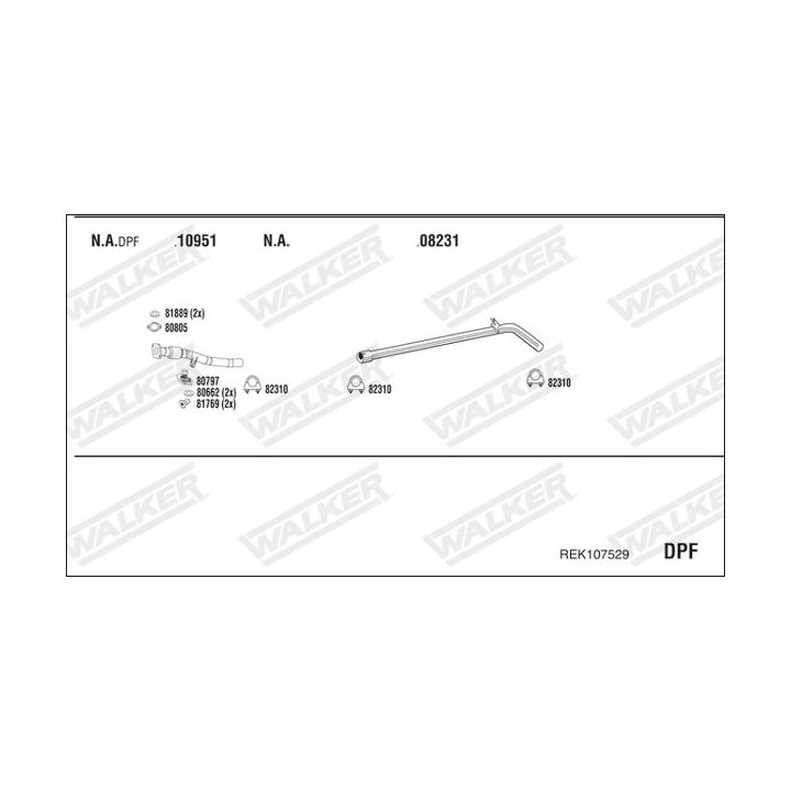 Išmetimo sistema WALKER REK107529