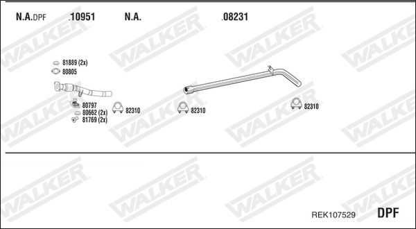 Išmetimo sistema WALKER REK107529