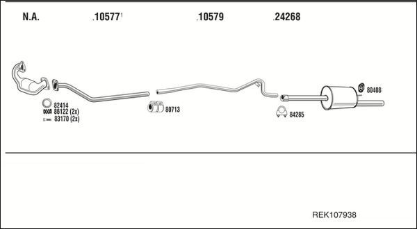 Išmetimo sistema WALKER REK107938