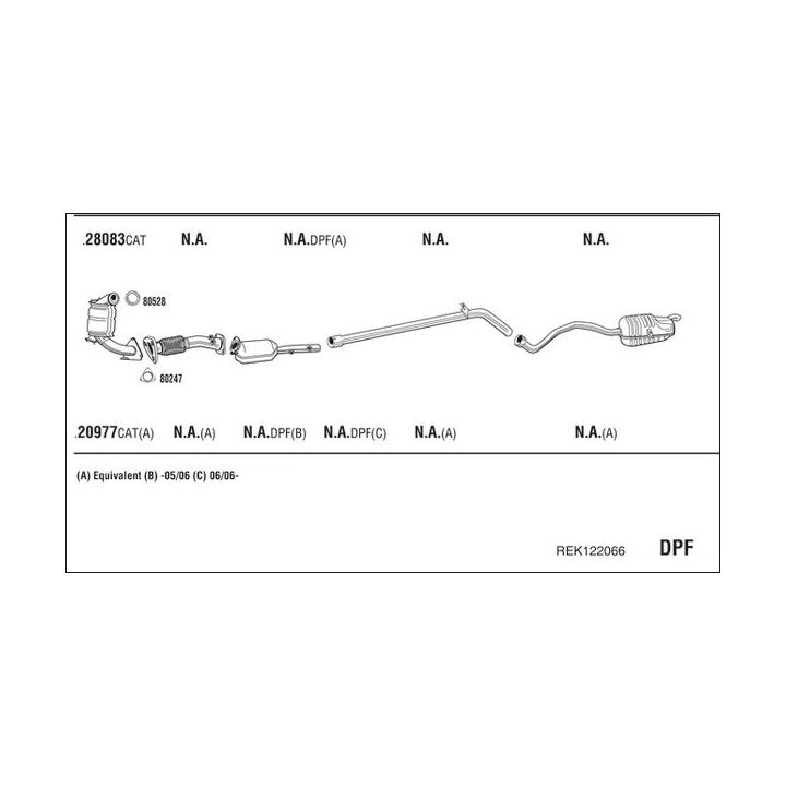 Išmetimo sistema WALKER REK122066