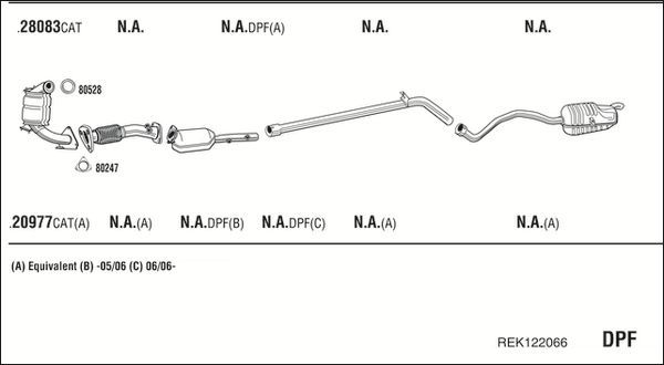 Išmetimo sistema WALKER REK122066