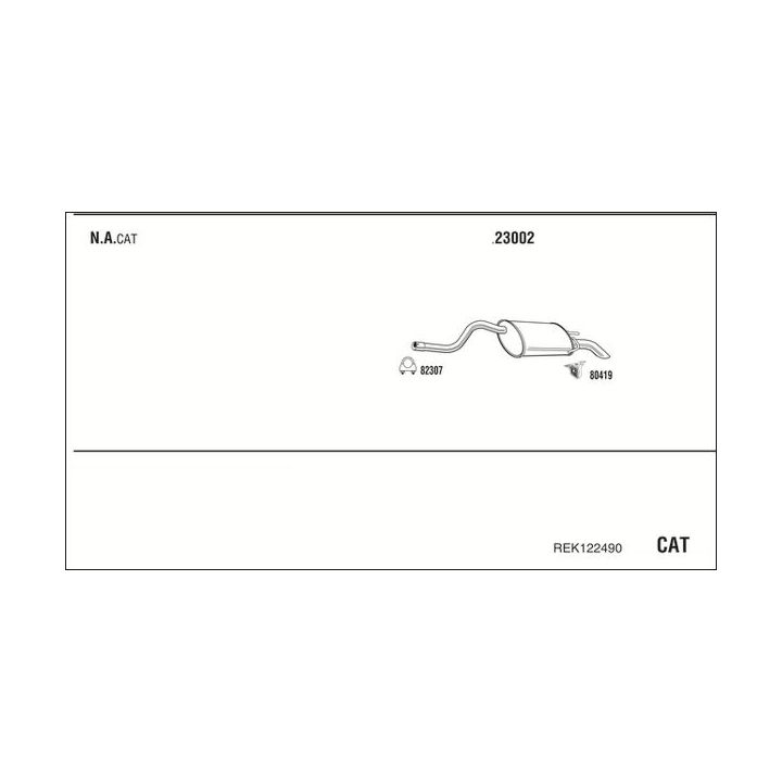 Išmetimo sistema WALKER REK122490