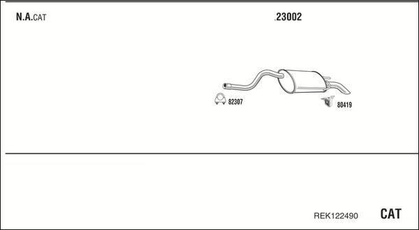 Išmetimo sistema WALKER REK122490
