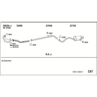 Išmetimo sistema WALKER REK129847