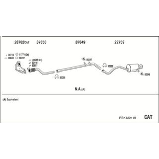 Išmetimo sistema WALKER REK132419