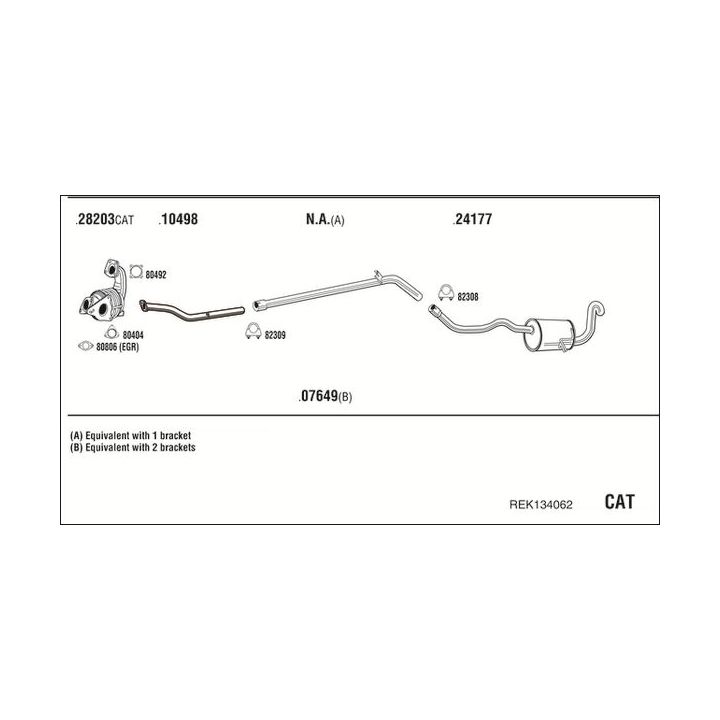 Išmetimo sistema WALKER REK134062