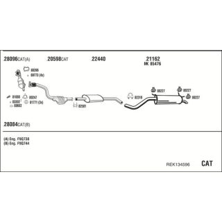 Išmetimo sistema WALKER REK134596