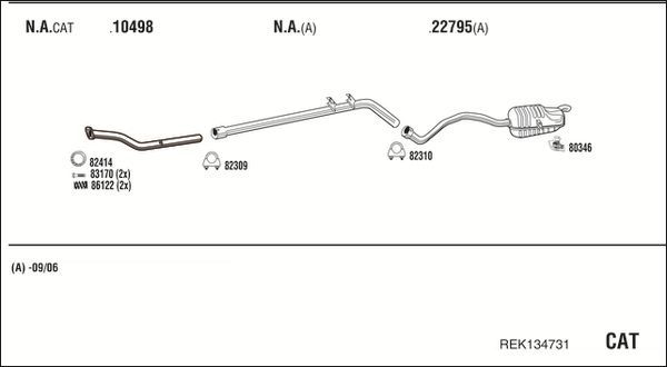 Išmetimo sistema WALKER REK134731