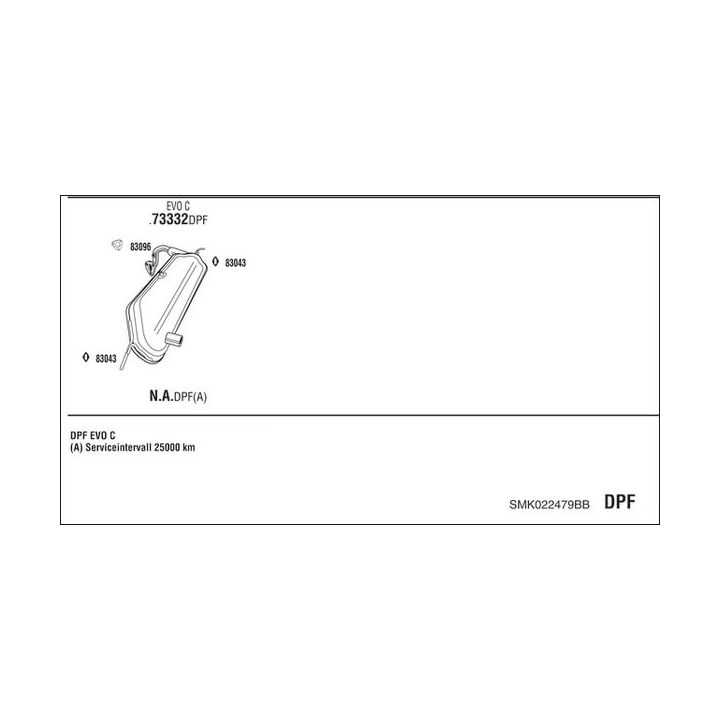 Išmetimo sistema WALKER SMK022479BB