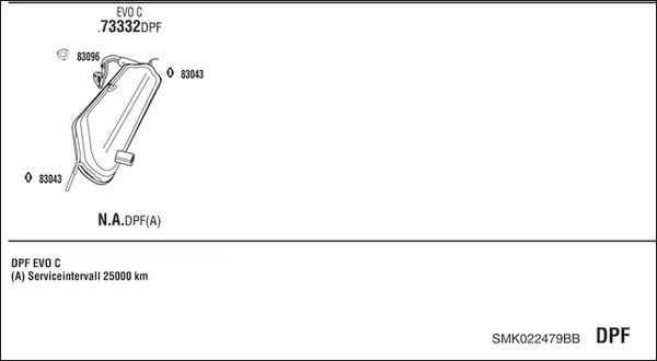 Išmetimo sistema WALKER SMK022479BB