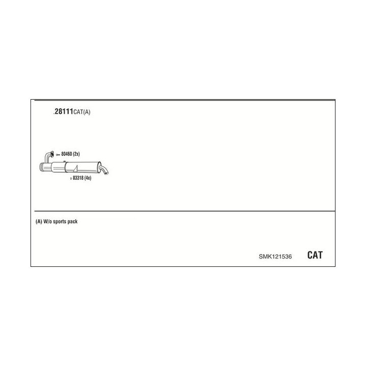 Išmetimo sistema WALKER SMK121536