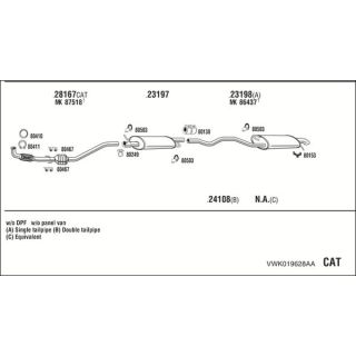 Išmetimo sistema WALKER VWK019628AA