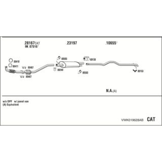 Išmetimo sistema WALKER VWK019628AB