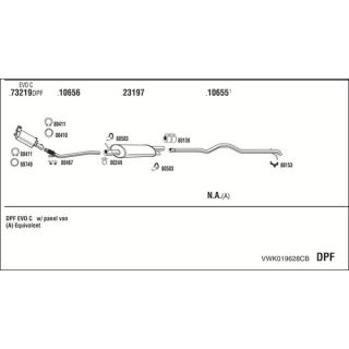 Išmetimo sistema WALKER VWK019628CB