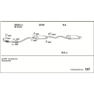 Išmetimo sistema WALKER VWK023267AA
