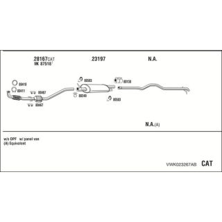 Išmetimo sistema WALKER VWK023267AB