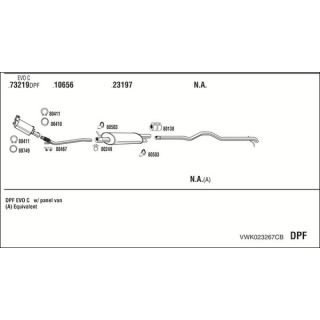 Išmetimo sistema WALKER VWK023267CB
