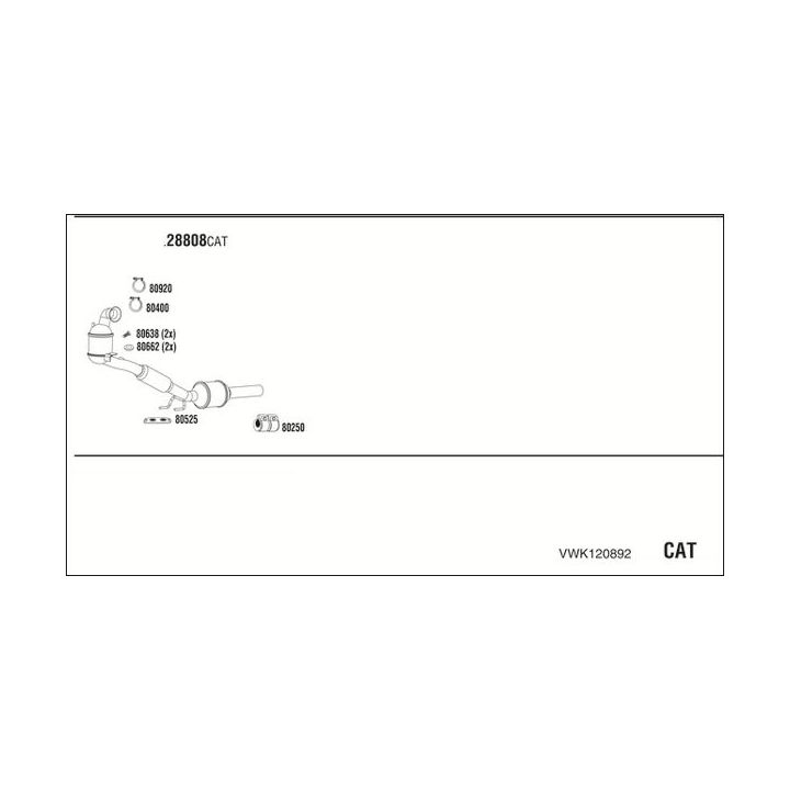 Išmetimo sistema WALKER VWK120892