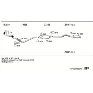 Išmetimo sistema WALKER VWK017365AB
