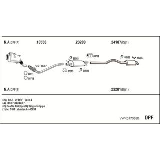 Išmetimo sistema WALKER VWK017365B