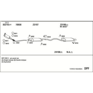 Išmetimo sistema WALKER VWK019628BA