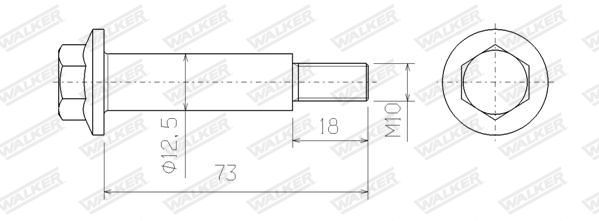 Varžtas, išmetimo sistema WALKER 83149
