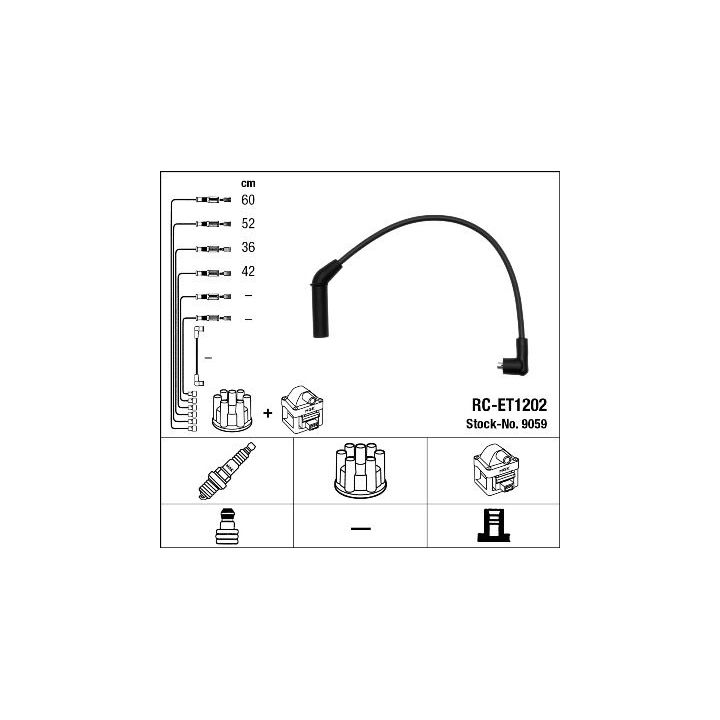 Uždegimo laido komplektas NGK 9059