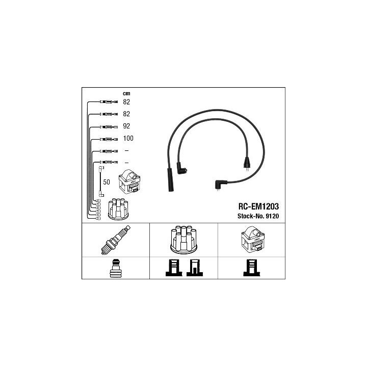 Uždegimo laido komplektas NGK 9120