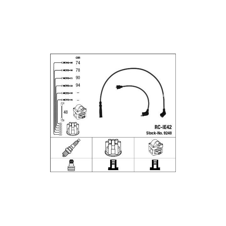 Uždegimo laido komplektas NGK 9248