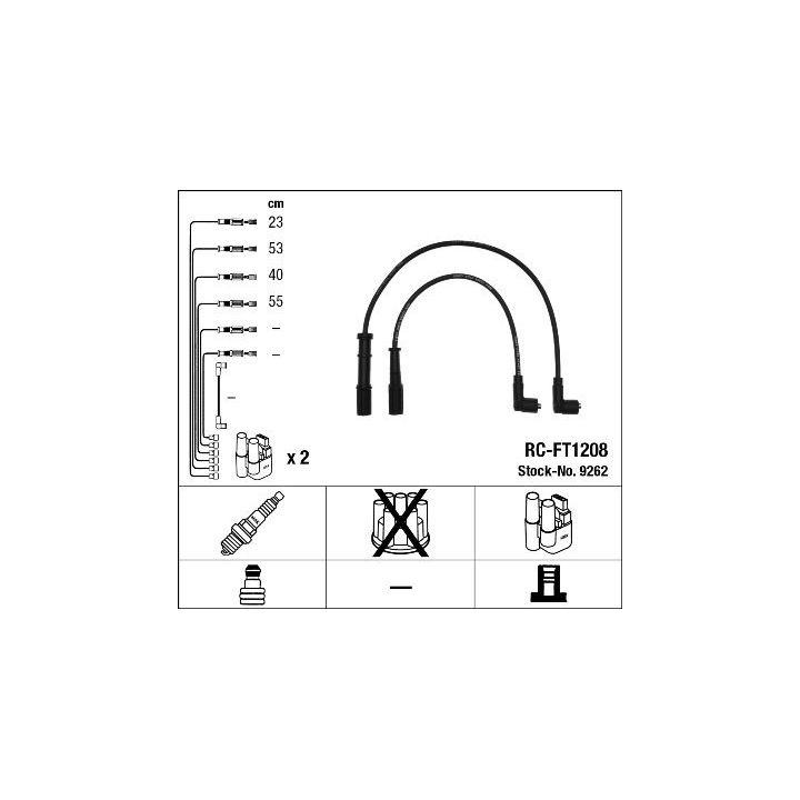 Uždegimo laido komplektas NGK 9262