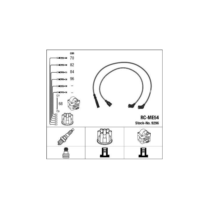 Uždegimo laido komplektas NGK 9296