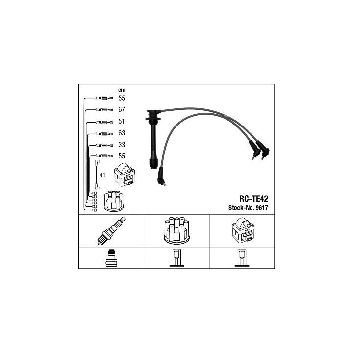 Uždegimo laido komplektas NGK 9617
