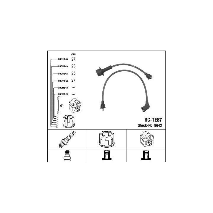 Uždegimo laido komplektas NGK 9643