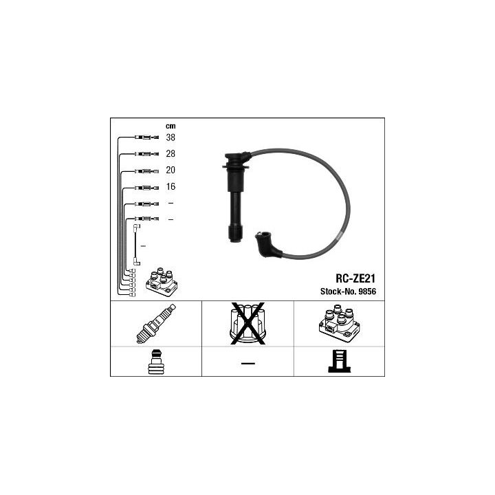 Uždegimo laido komplektas NGK 9856