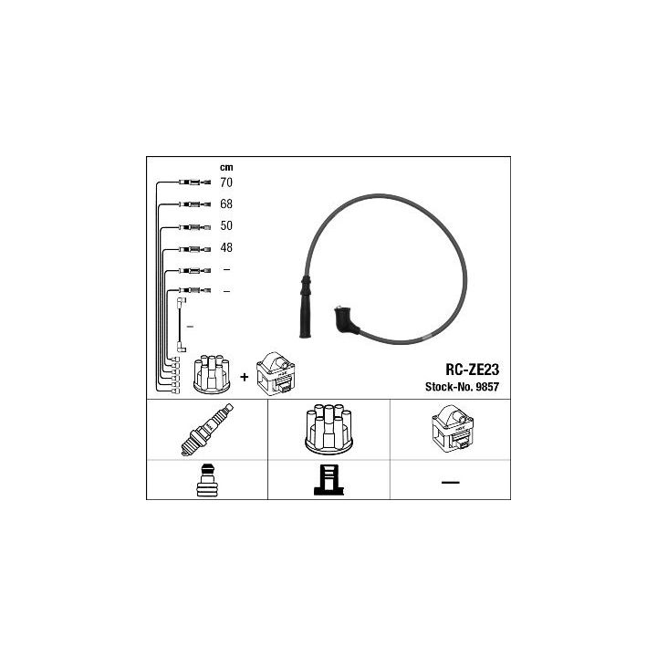 Uždegimo laido komplektas NGK 9857