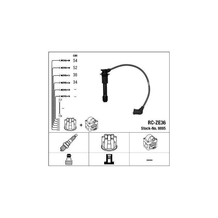 Uždegimo laido komplektas NGK 9895
