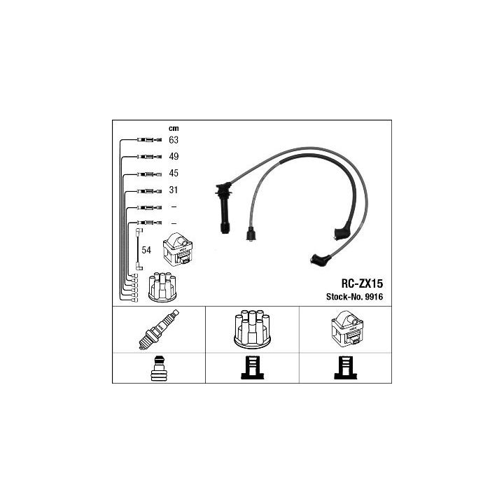 Uždegimo laido komplektas NGK 9916