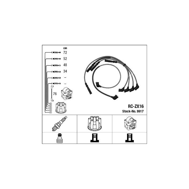 Uždegimo laido komplektas NGK 9917