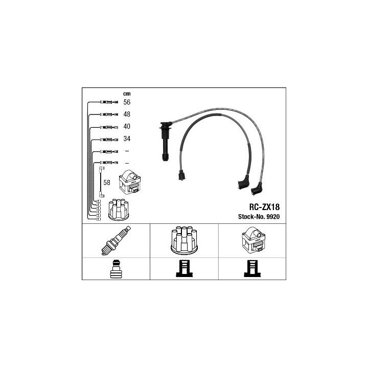 Uždegimo laido komplektas NGK 9920