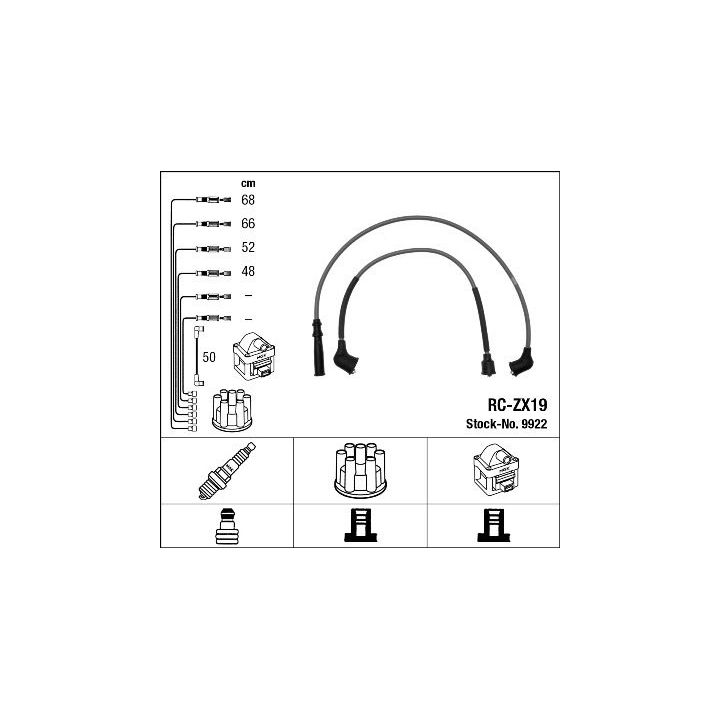 Uždegimo laido komplektas NGK 9922