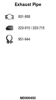 Išleidimo kolektorius FA1 MD000450