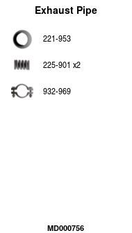 Išleidimo kolektorius FA1 MD000756