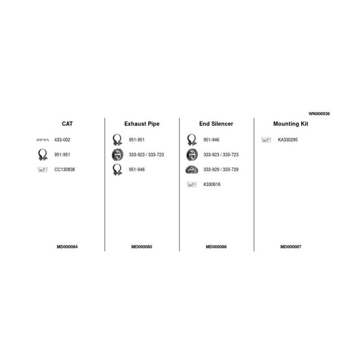 Išmetimo sistema FA1 WN000036