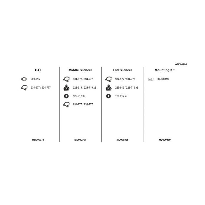 Išmetimo sistema FA1 WN000204