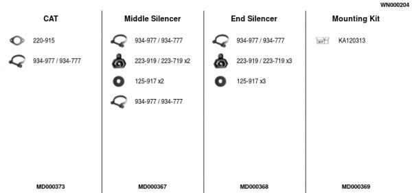 Išmetimo sistema FA1 WN000204