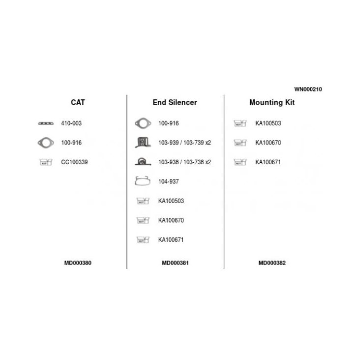 Išmetimo sistema FA1 WN000210