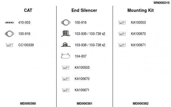 Išmetimo sistema FA1 WN000210