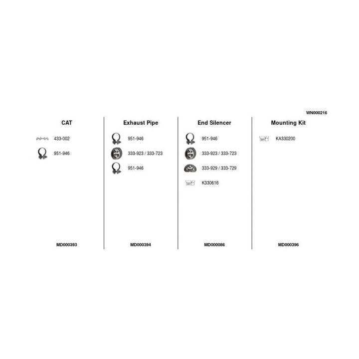 Išmetimo sistema FA1 WN000216