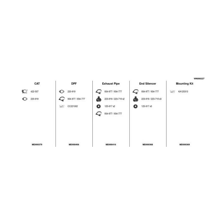 Išmetimo sistema FA1 WN000227